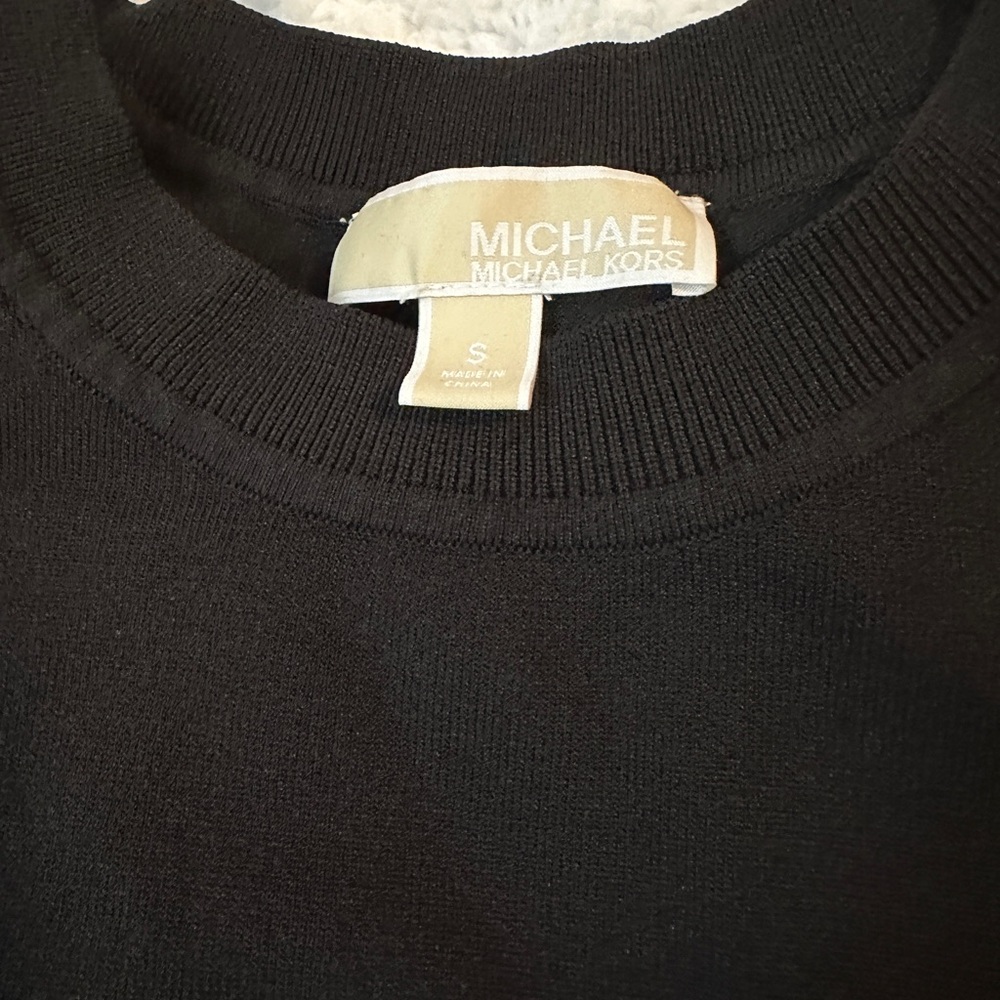 Michael Kors size small black knit short sleeve shirt